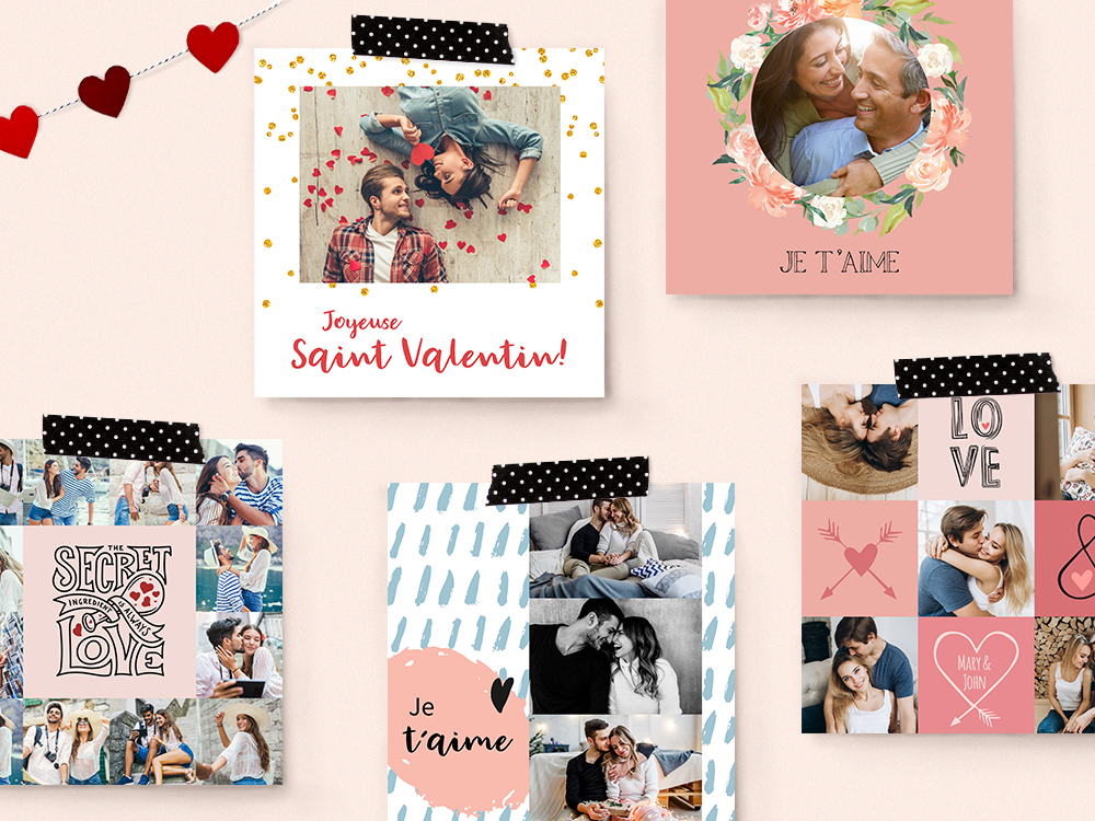 Collage avec des photos de couple / idée cadeau saint-valentin / myposter