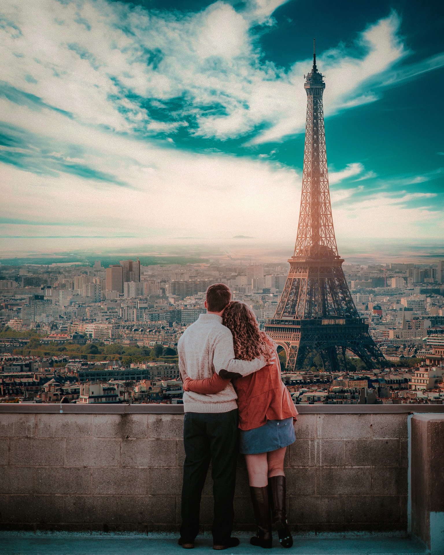 Idée photo de couple romantique à Paris ou en voyage / myposter