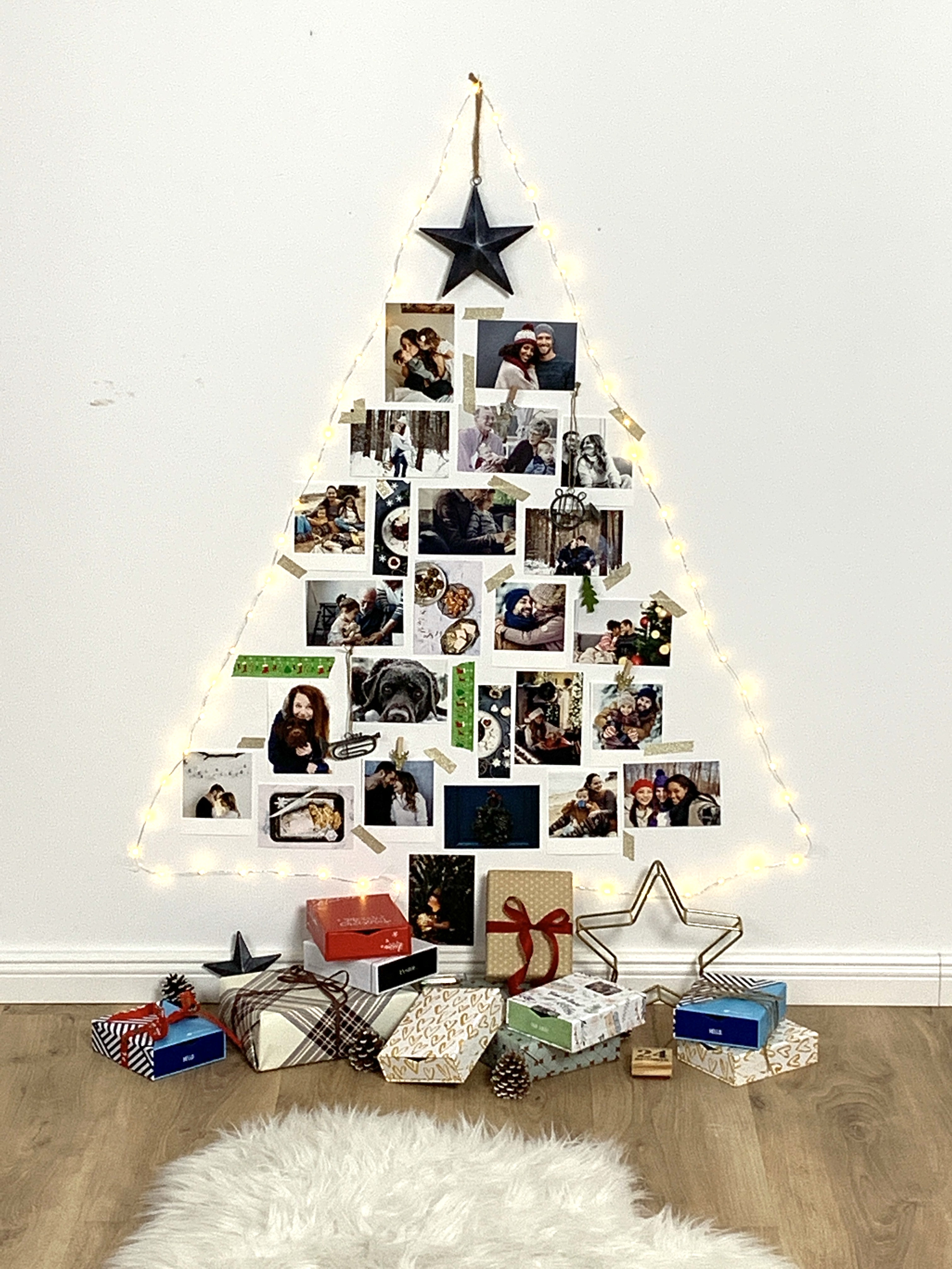 Un sapin de Noël DIY avec des tirages photos / myposter